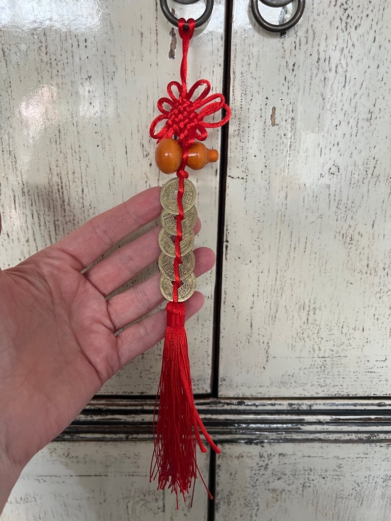Hanger chinees kast chinese geluksmunt oosterse munt kalebas, Verburgt Vintage, Meerkleurig, Nieuw, Ophalen of Verzenden
