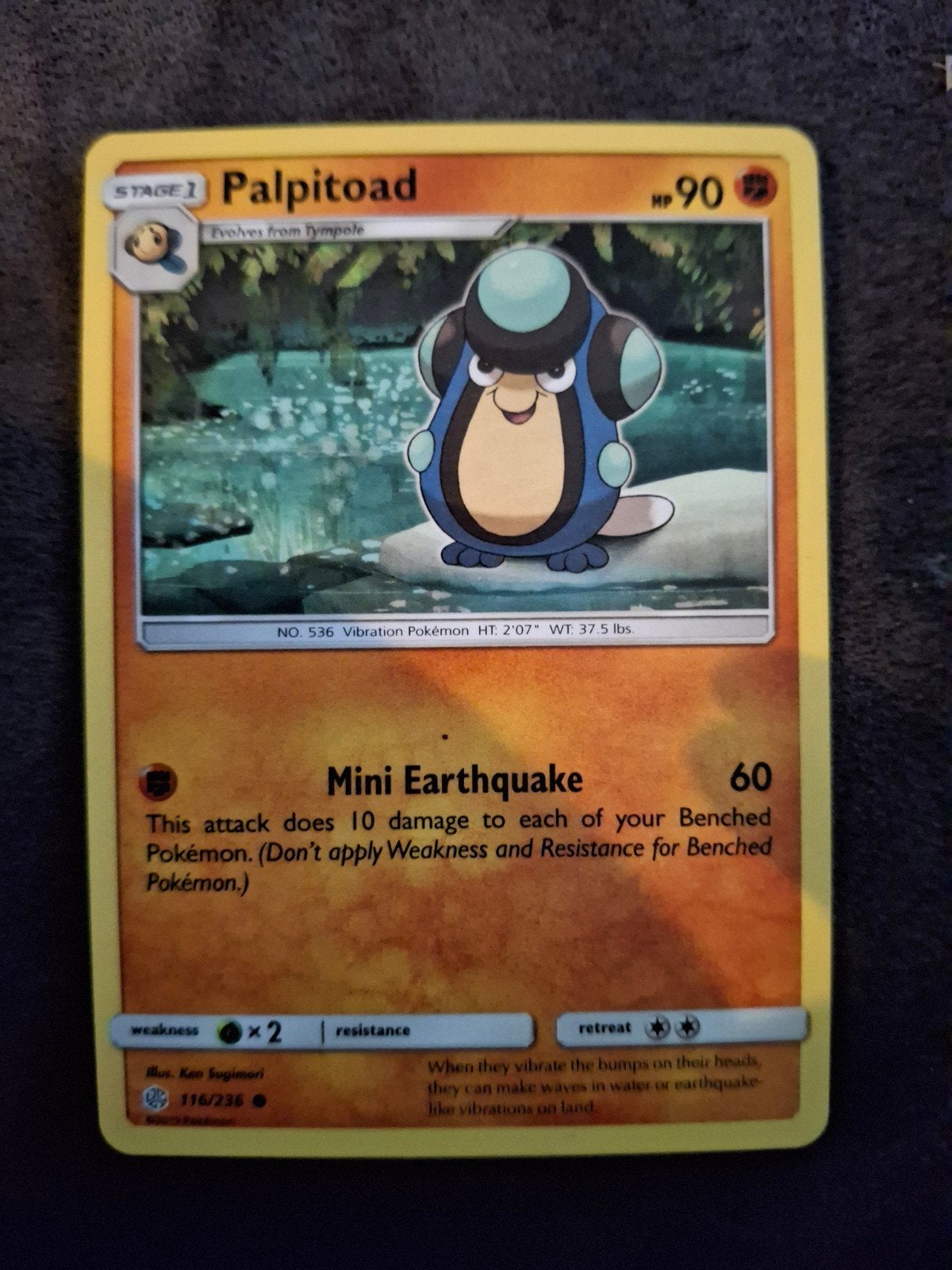 Pokemon Kaart Palpitoad 116/236, Ophalen of Verzenden, Zo goed als nieuw, Losse kaart