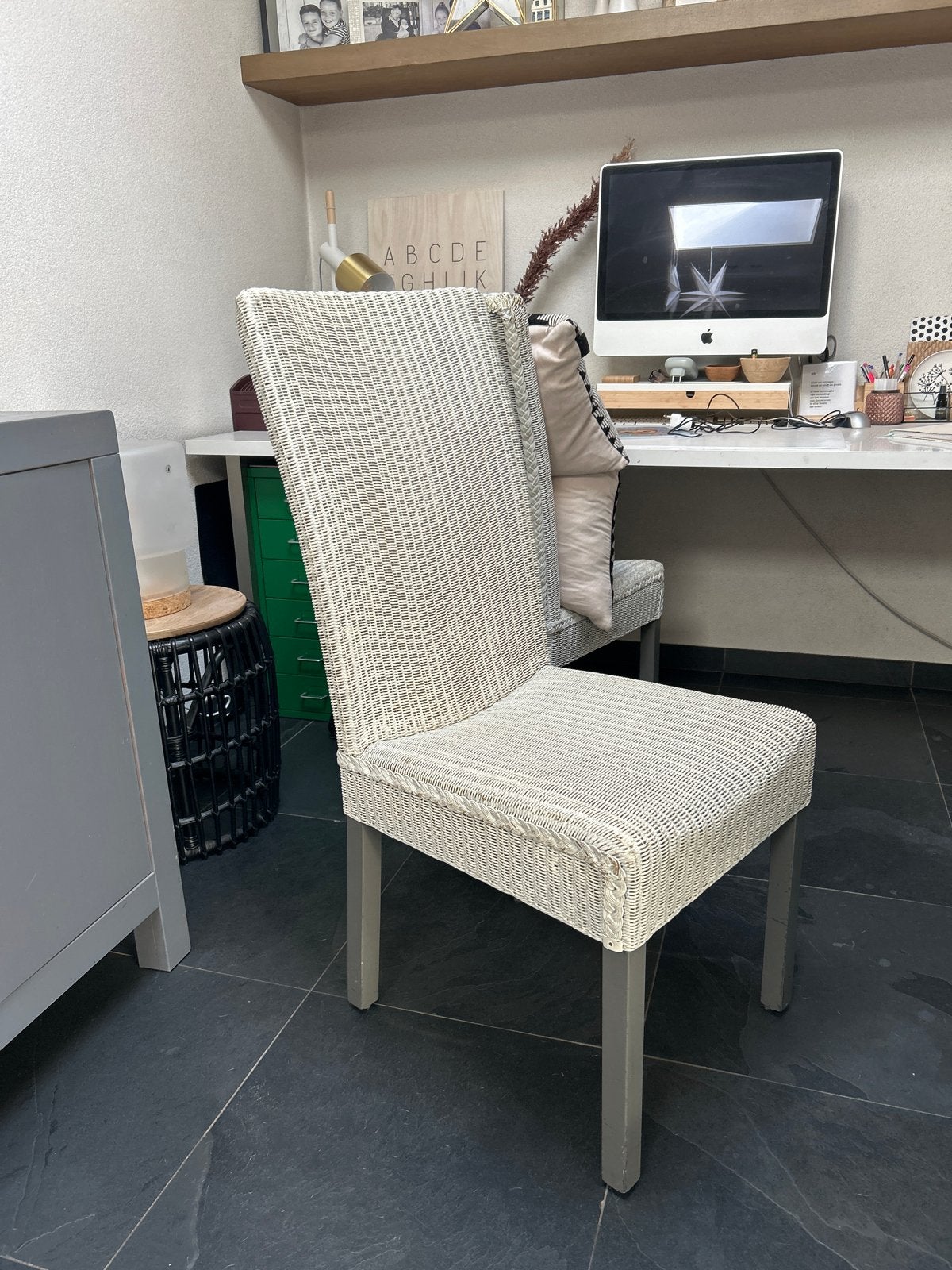 6 stuks Lloyd Loom stoelen, Ophalen, Gebruikt, Overige kleuren, Riet of Rotan