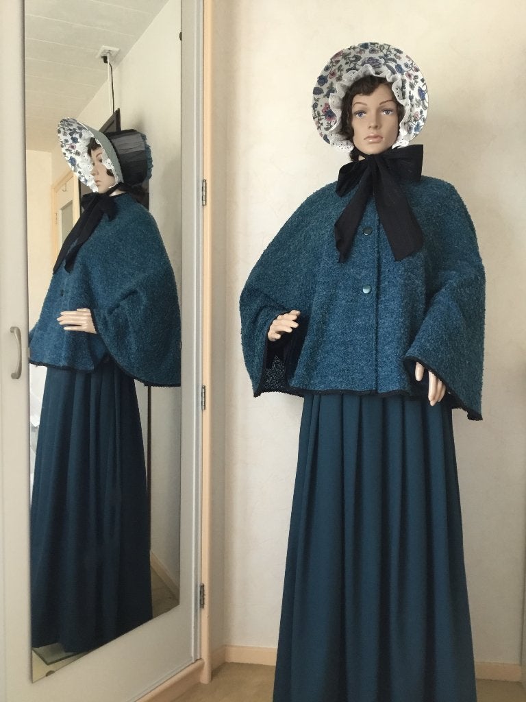 Dickens kleding, Maat 38/40 (M), Overige typen, Blauw, Nieuw