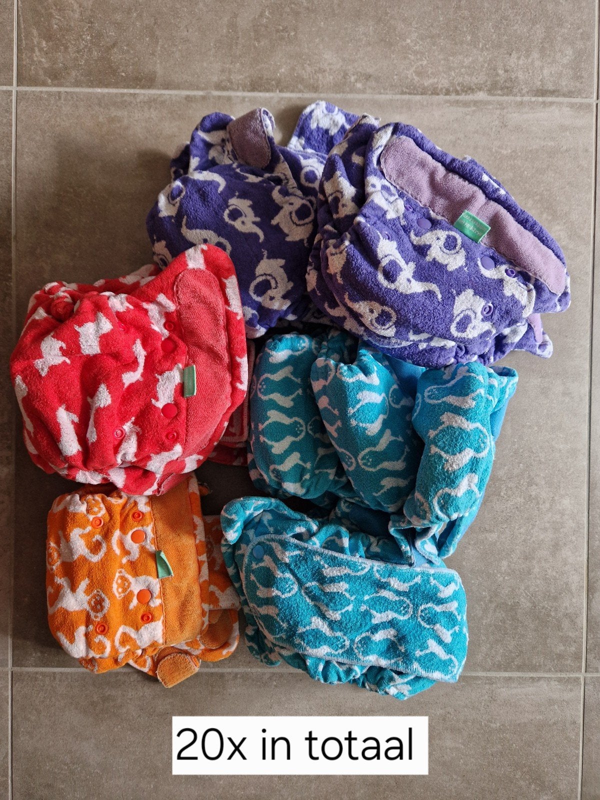 Complete set Totsbots maat 1 wasbare luiers, Kinderen en Baby's, Ophalen, Gebruikt