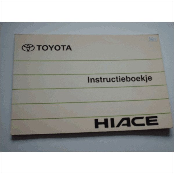 Toyota Hiace Instructieboekje 1990 #1 Nederlands, Ophalen of Verzenden