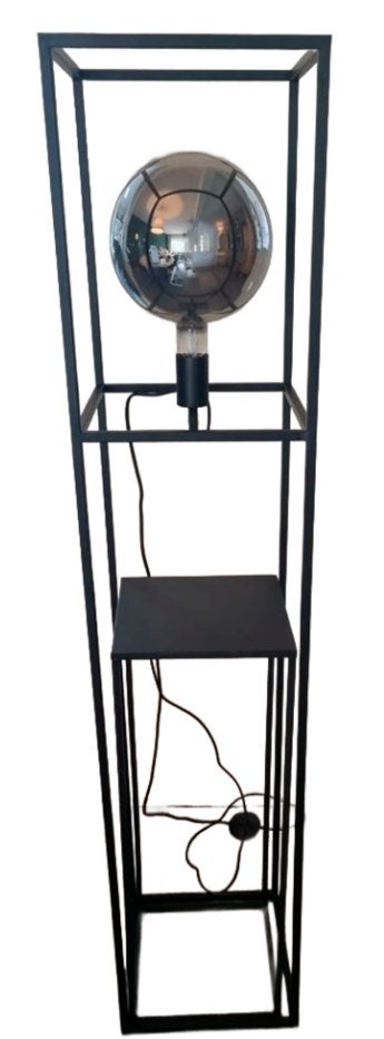 Industriële Toren Vloerlamp Met Plateau + design Calex peer, Niet bekend, Niet bekend, 100 tot 150 cm, Zo goed als nieuw