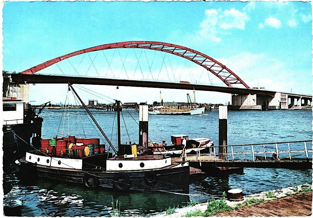 914244 Rotterdam Van Brienenoordbrug 1969 Gelopen met zegel, Ophalen of Verzenden, 1960 tot 1980, Gelopen, Zuid-Holland