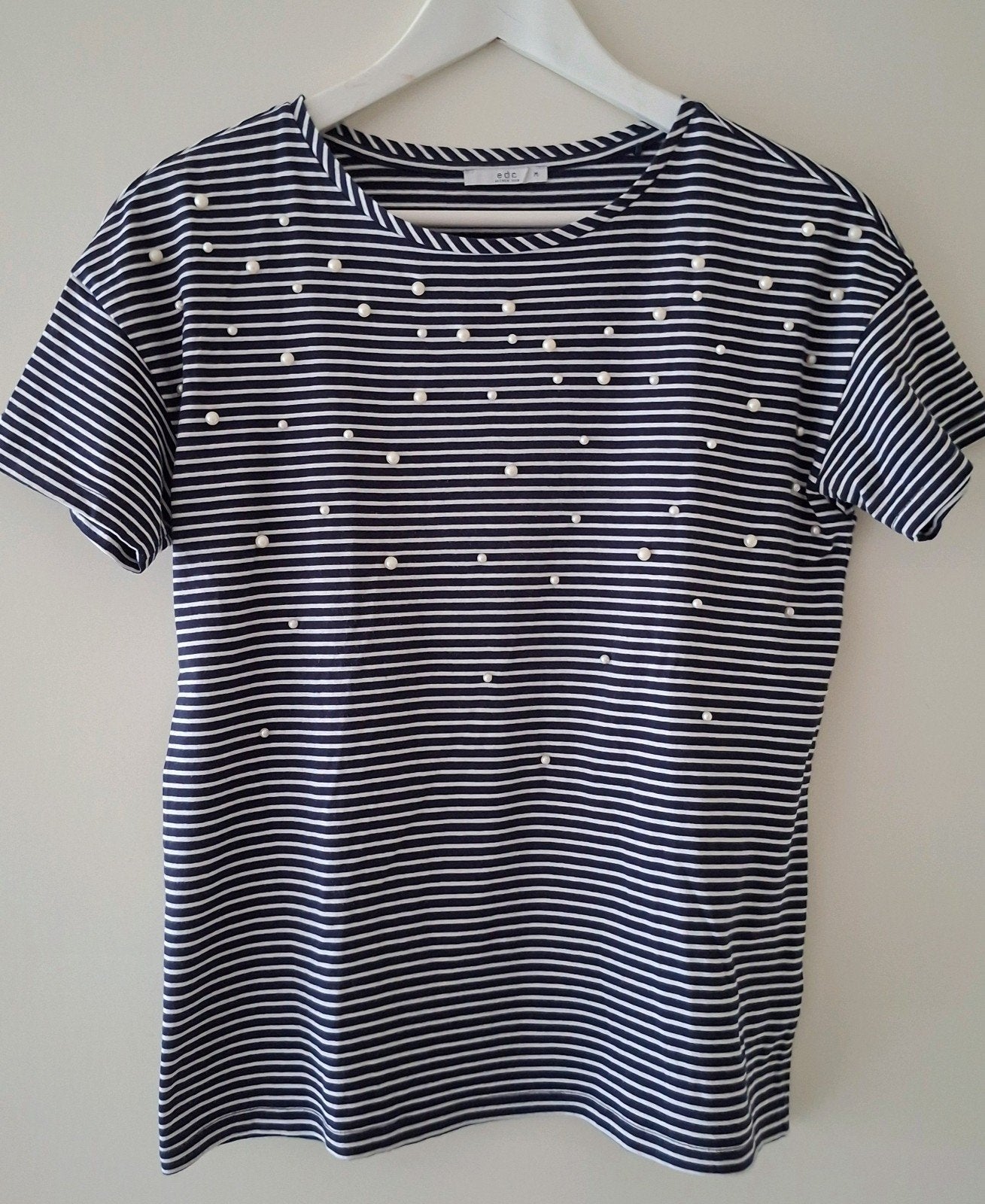 esprit shirt, Ophalen, Gedragen, Blauw, Korte mouw