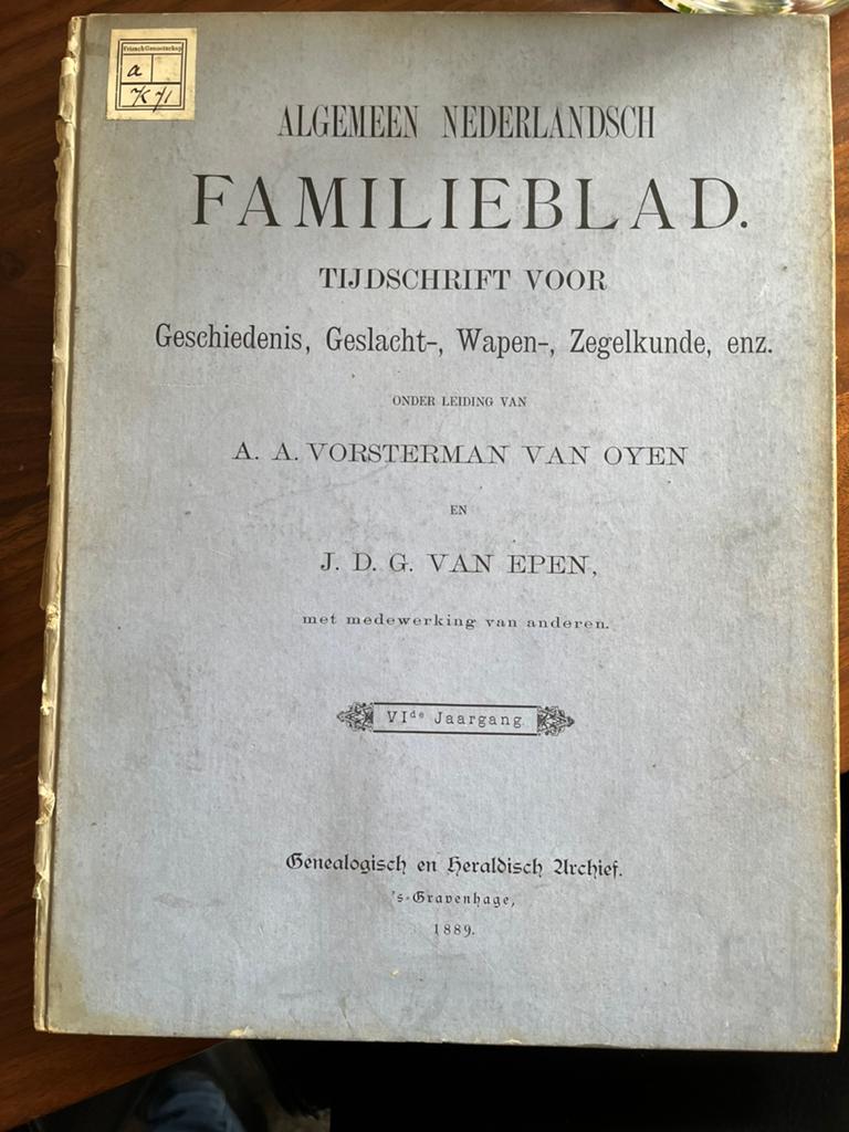 Algemeen Nederlandsch Familieblad - 1889, Ophalen of Verzenden, 19e eeuw, Gelezen