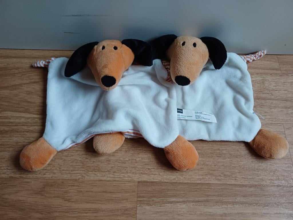 Hema teckel tekkel doekje knuffeldoekje, Ophalen of Verzenden, Zo goed als nieuw, Hond