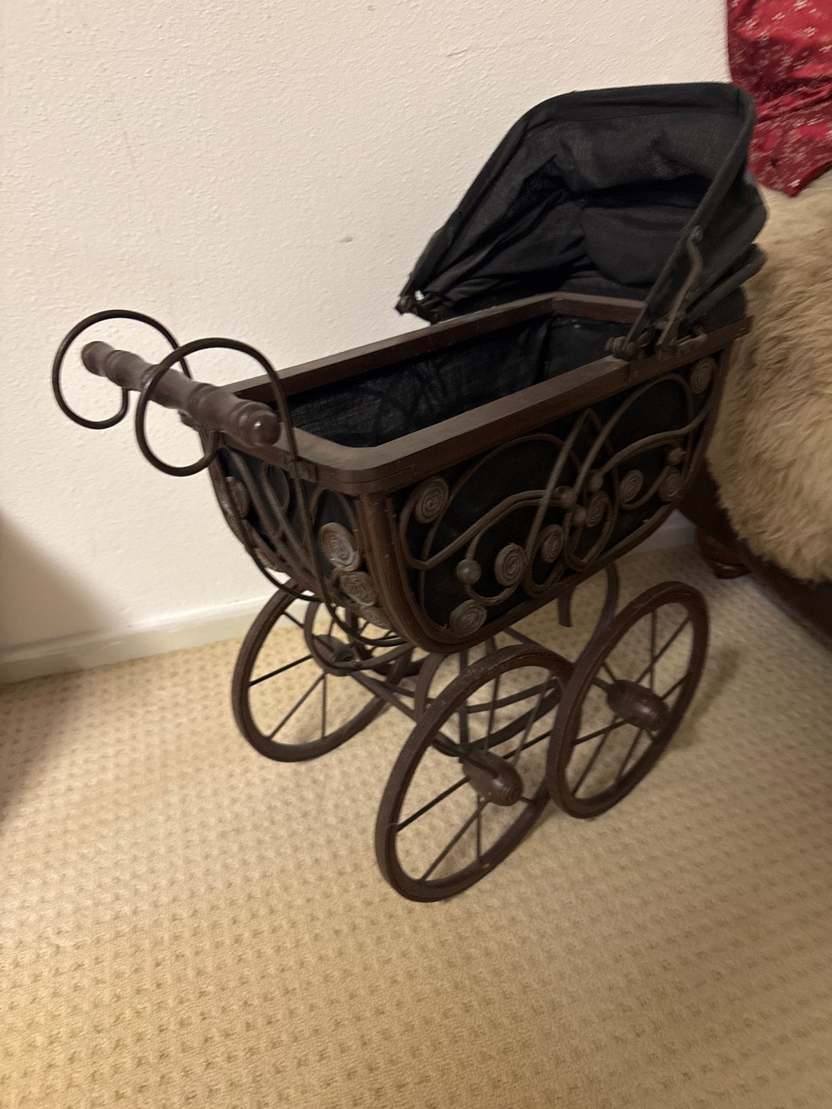 Antieke decoratieve kinderwagen/poppenwagen, Ophalen, Gebruikt, Kinderwagen, Overige merken