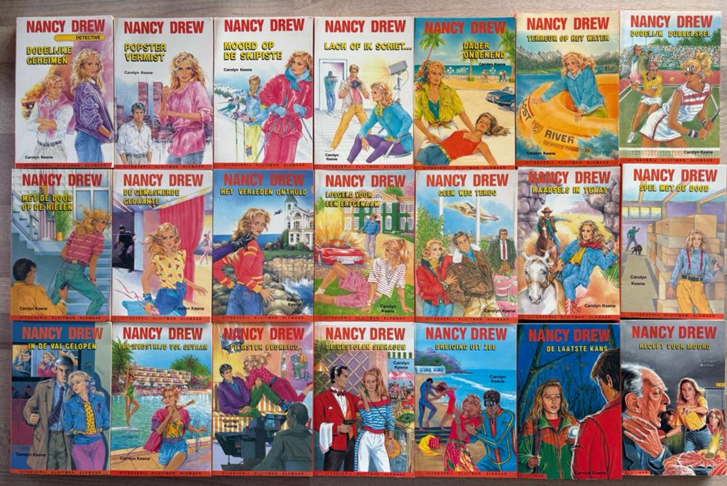 Kluitman Carolyn Keene Nancy Drew Mysteries Deel 1 t/m 21, Boeken, Kinderboeken | Jeugd | 13 jaar en ouder, Ophalen of Verzenden