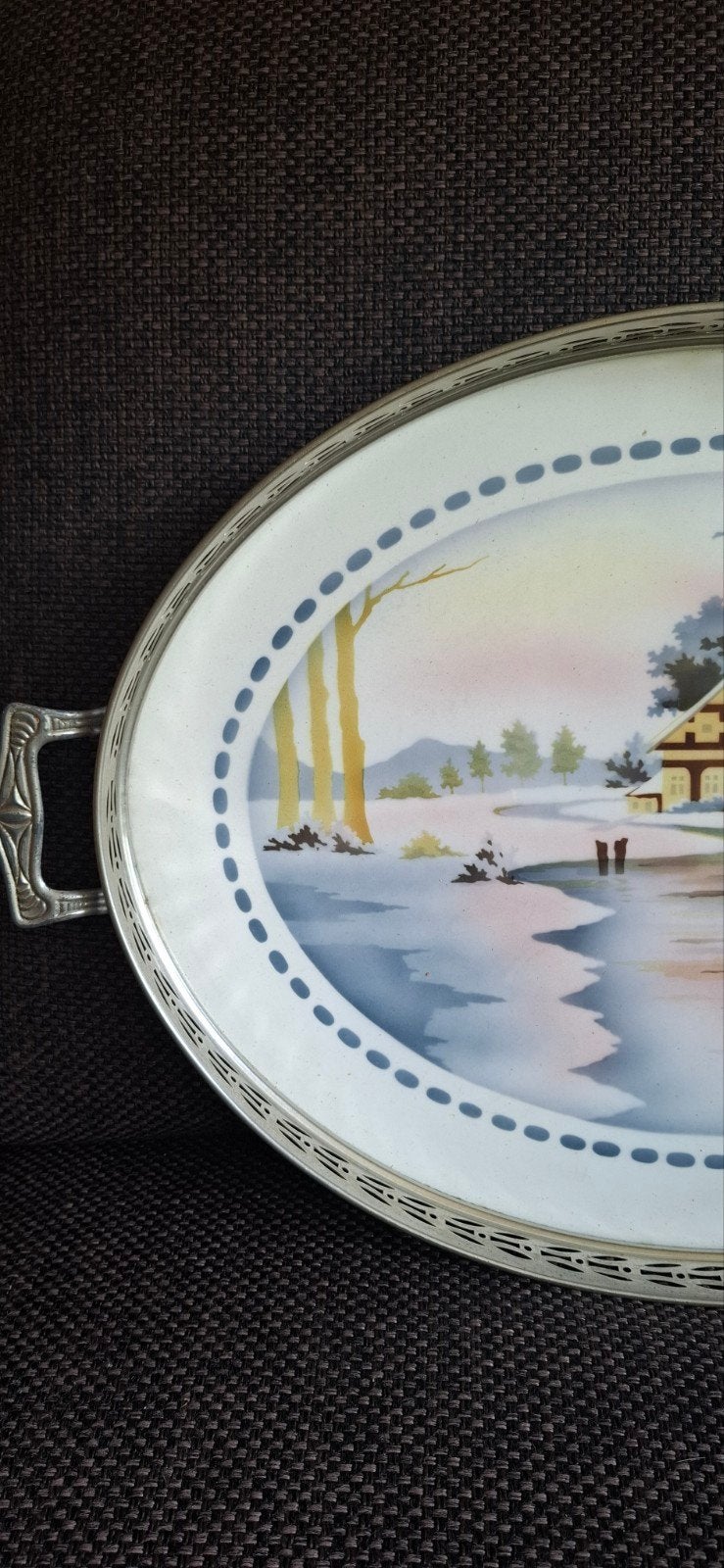 Antiek dienblad Paetch Frankfurt, jaren '20/'30, Antiek en Kunst, Ophalen of Verzenden