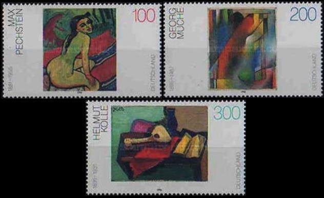 DUITSLAND 1996 Schilderijen (V), Michel: 1843-45, Postfris., Verzenden, 1990 tot heden, Postfris