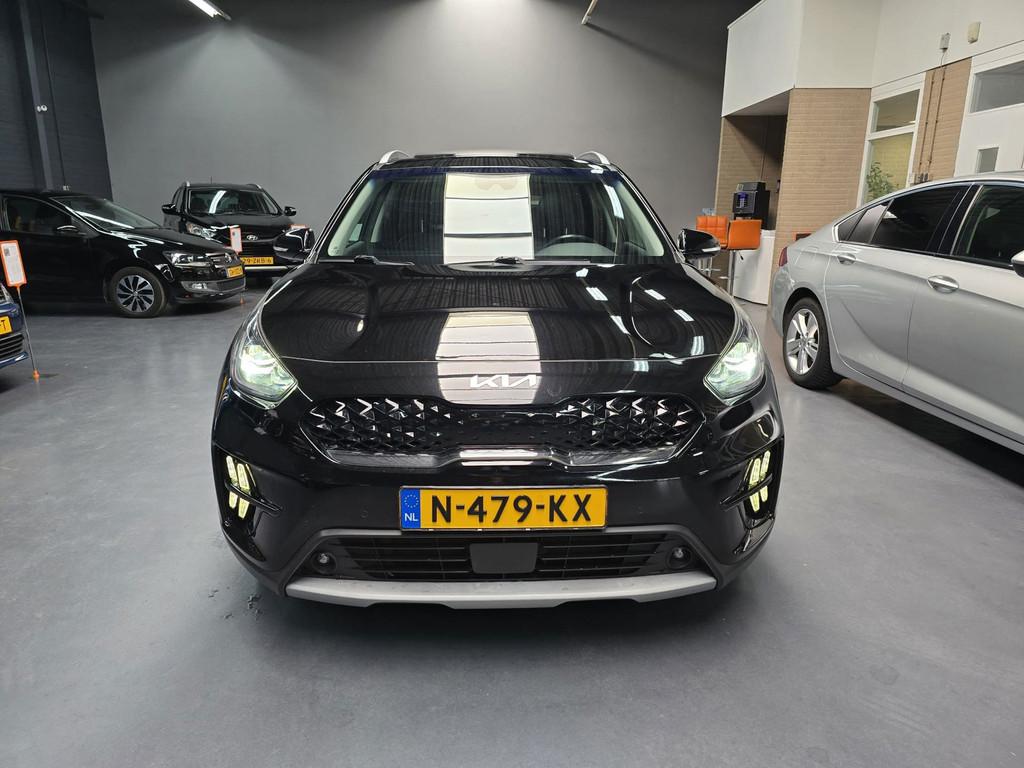 Kia Niro 1.6 GDi Hybrid ExecutiveLine LEDER OPEN DAK LED STO, Gebruikt, Euro 6, Zwart, SUV of Terreinwagen