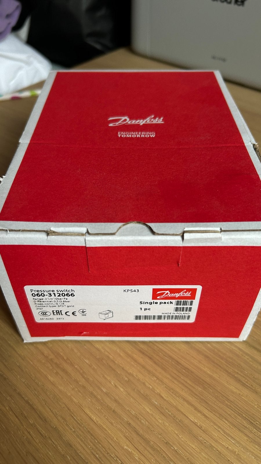 Nieuw! Danfoss Drukschakelaar KPS43 060-312066 IP67, Ophalen of Verzenden