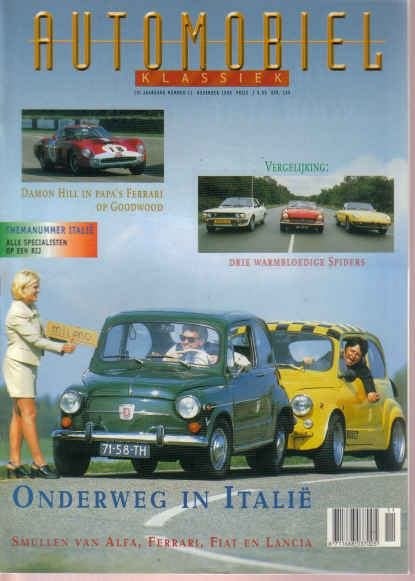 Automobiel 11 1998 : Fiat 600 - 124 Spider - Alfa Spider 2.0, Ophalen of Verzenden, Gelezen, Algemeen