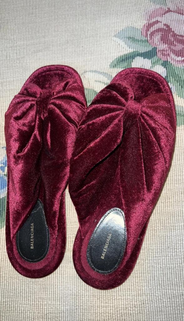 Balenciaga slipoers/loafers/mules, Ophalen of Verzenden, Zo goed als nieuw, Rood, Instappers