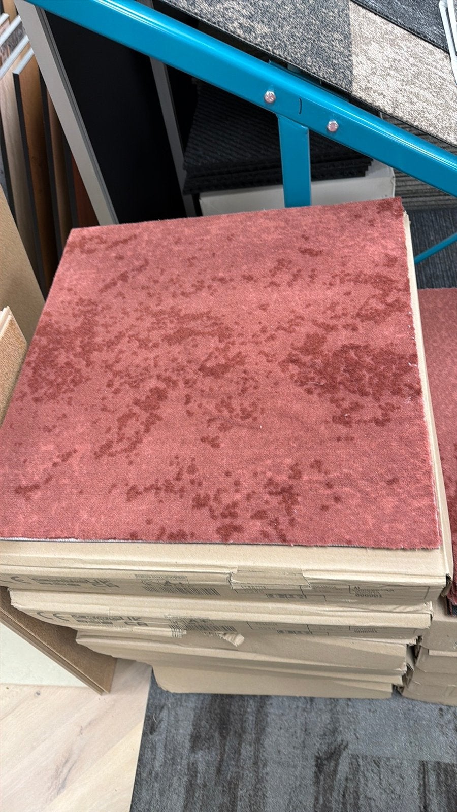 tapijttegell   VELOURS  OUD ROZE( 50 x 50), Ophalen, 75 m² of meer, Nieuw, Roze