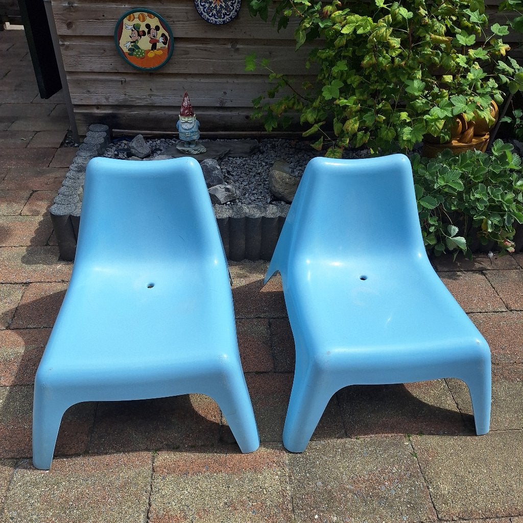 2x Ikea Kinderstoelen, Bunso, tuinstoelen, Tuin en Terras, Ophalen, Kunststof, Onbekend, Zo goed als nieuw