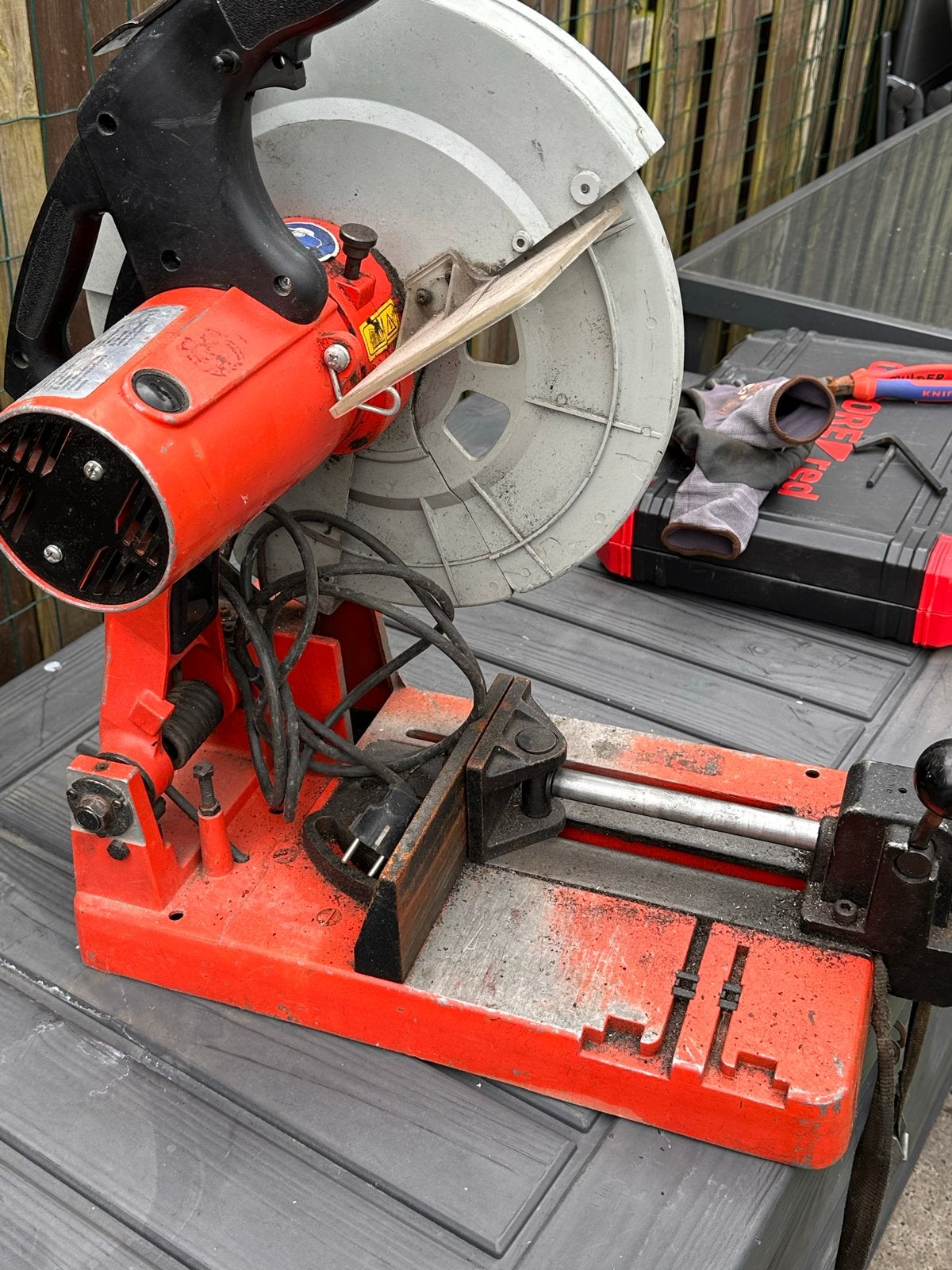 590L RIDGID Afkortzaag - Krachtige Metaalzaag, Gebruikt, 70 mm of meer, Ophalen of Verzenden, Afkortzaag