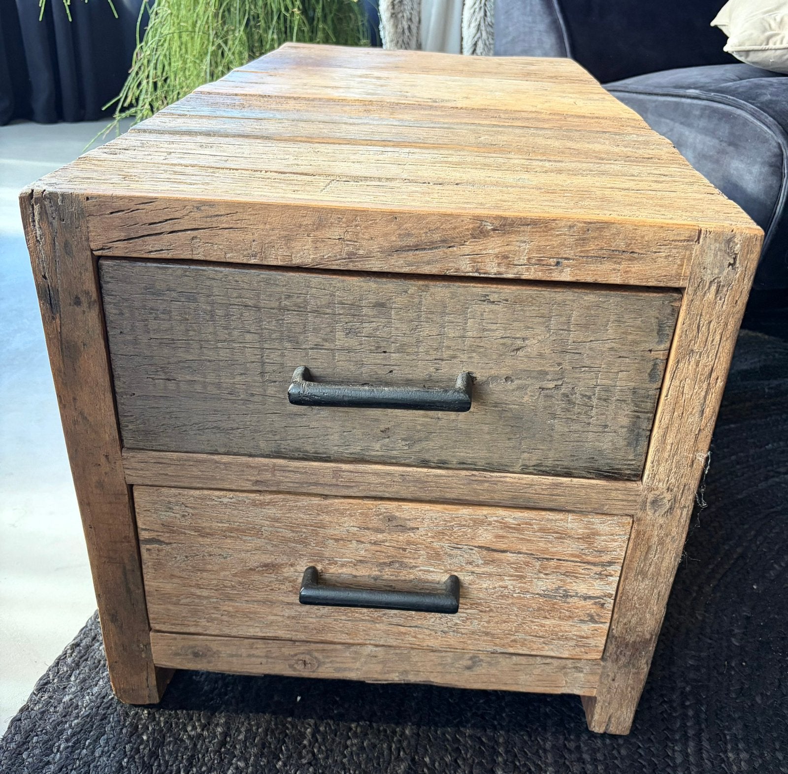 Houten ladenkast met 2 lades, Ophalen, Minder dan 50 cm, 1 of 2 laden, 75 cm of meer