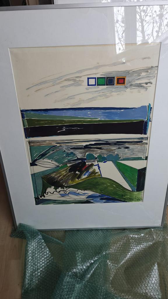 Schilderij Oude Land 1, Ophalen of Verzenden