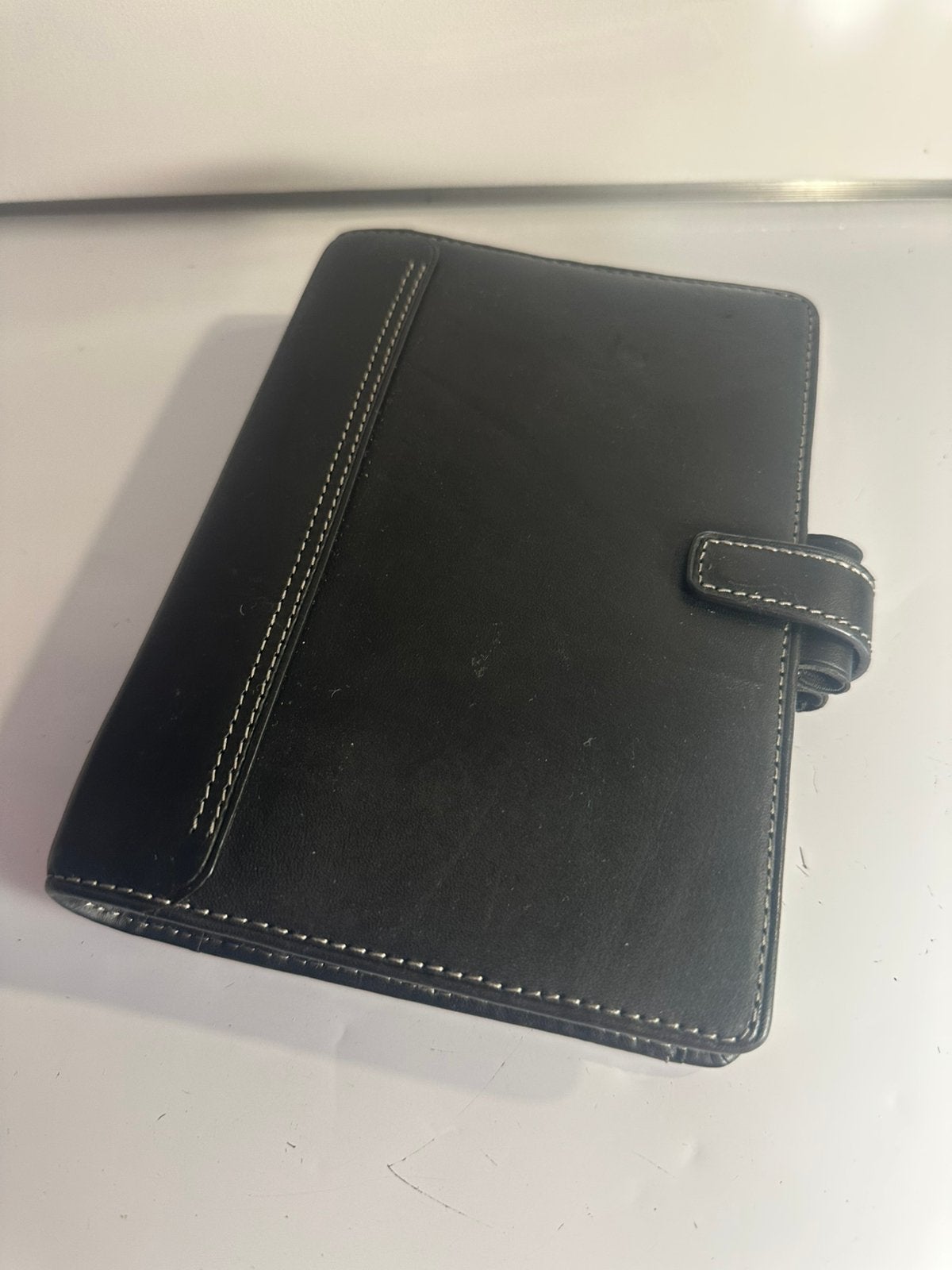 Filofax Personal Kendal Echt Leren Organizer Zwart Mint, Ophalen of Verzenden, Zo goed als nieuw