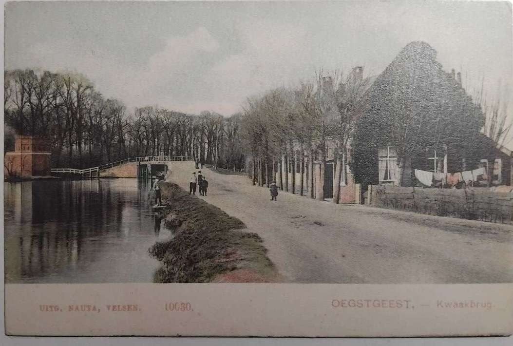 Oegstgeest (Zuid-Holland) ca. 1905 - Oude Kwaakbrug, Ophalen of Verzenden, Voor 1920, Ongelopen, Zuid-Holland