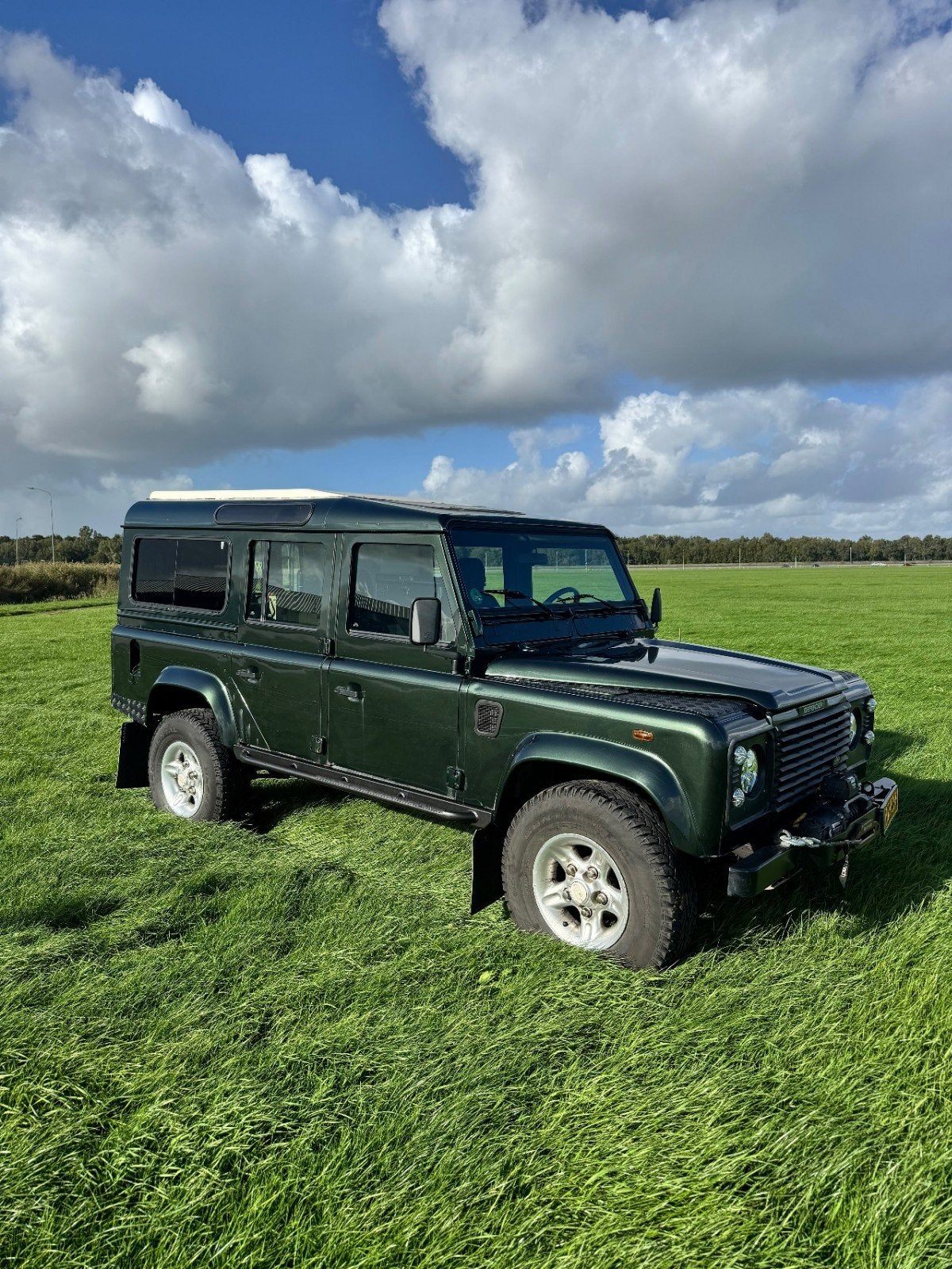 Land Rover defender 110 td5, Auto's, Euro 5, Land Rover, Zwart, 2495 cc