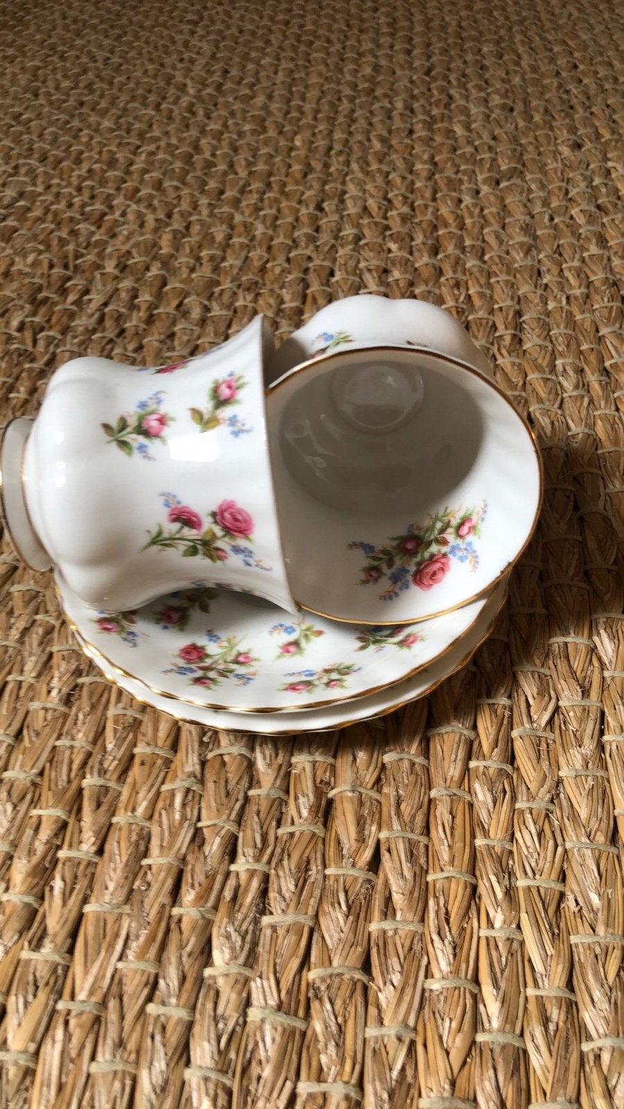 Royal Albert Winsome theekopjes en schotels (2 sets), Ophalen of Verzenden