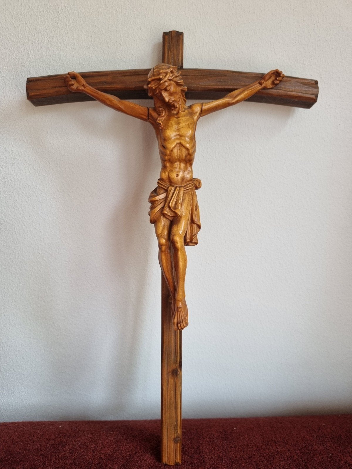 Zeer mooi gesneden palmhout/buxushout Christusbeeld, Ophalen of Verzenden