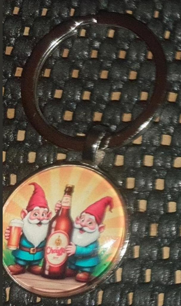 sleutelhanger: La Chouffe kabouters, voor de bierliefhebber., Ophalen of Verzenden, Nieuw