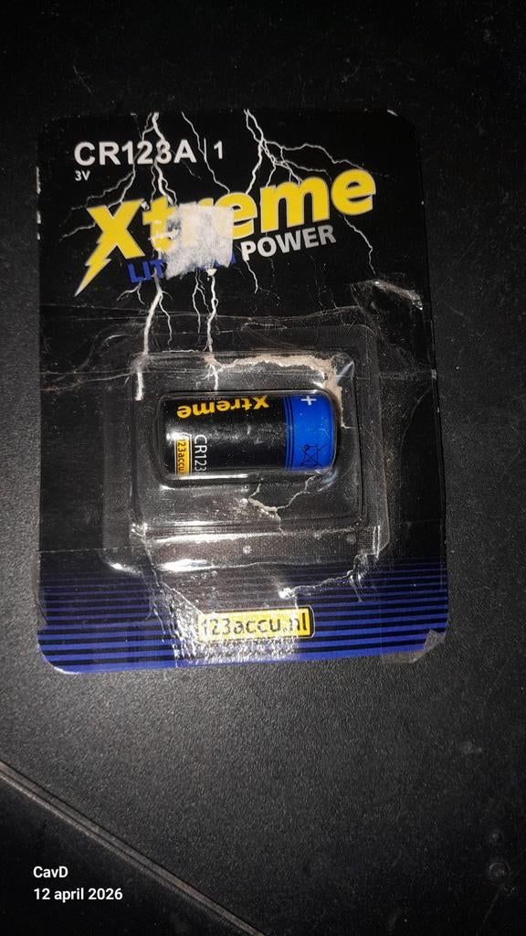 2x Nieuwe CR123A Xtreme Power Lithium Batterijen, Ophalen of Verzenden, Nieuw