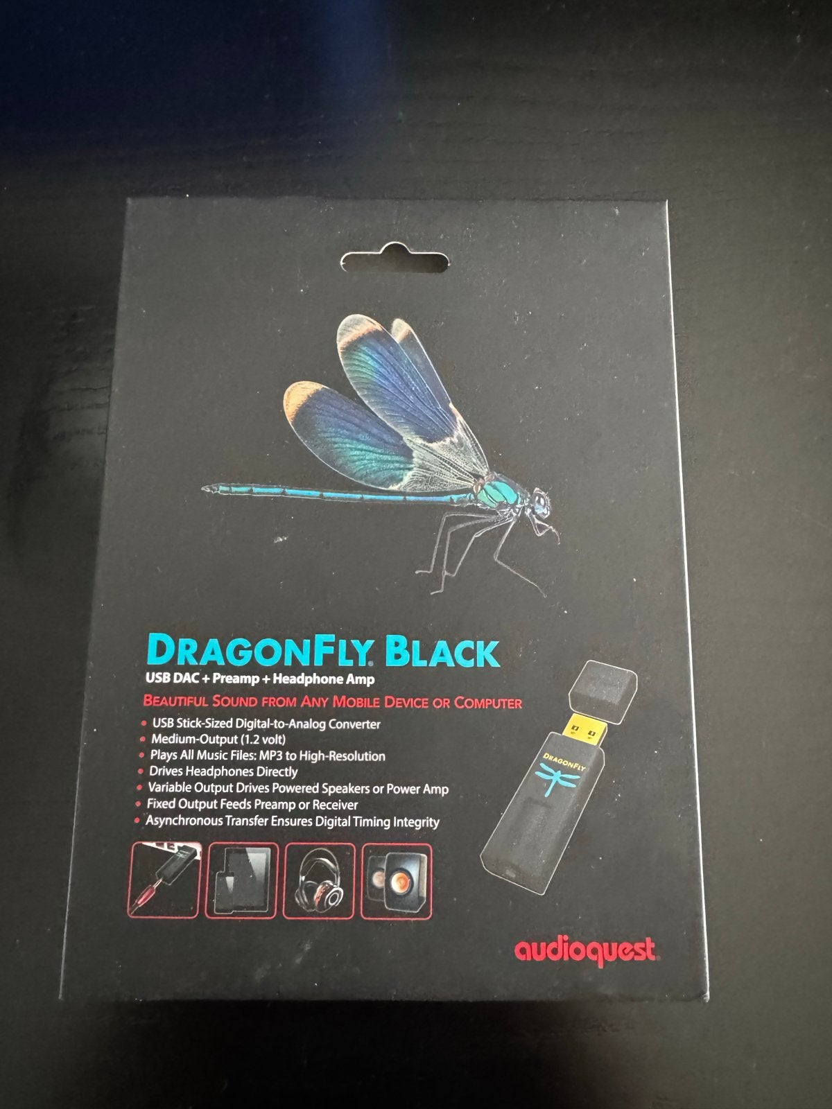 AudioQuest Dragonfly Black USB DAC + Hoofdtelefoonversterker, Ophalen of Verzenden, Nieuw, Overige merken