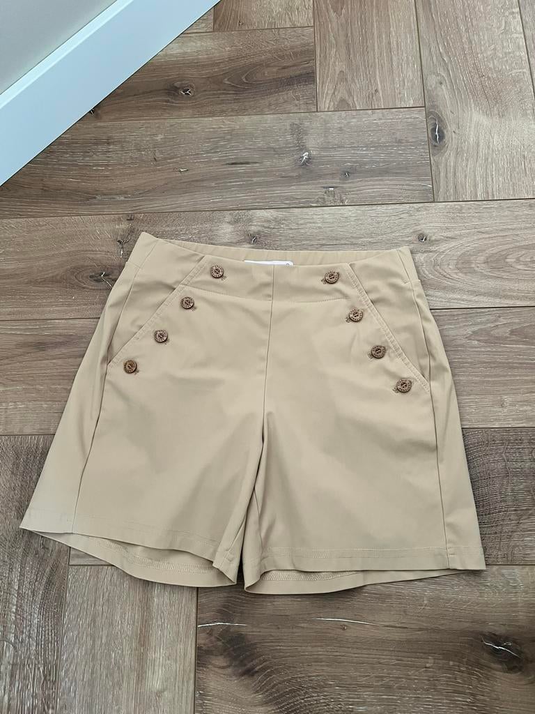 Studio anneloes romee button short - korte broek XXS, Beige, Ophalen of Verzenden, Zo goed als nieuw, Maat 34 (XS) of kleiner