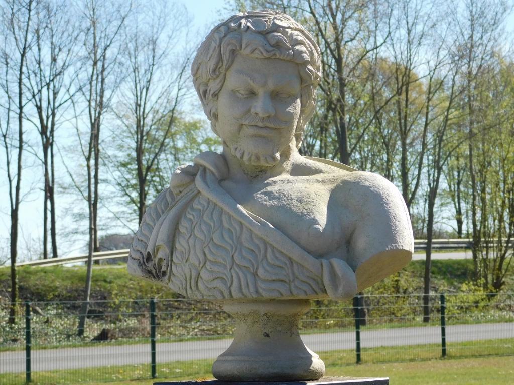 Vintage Buste Hadrianus - 68 cm - Steen, Ophalen of Verzenden