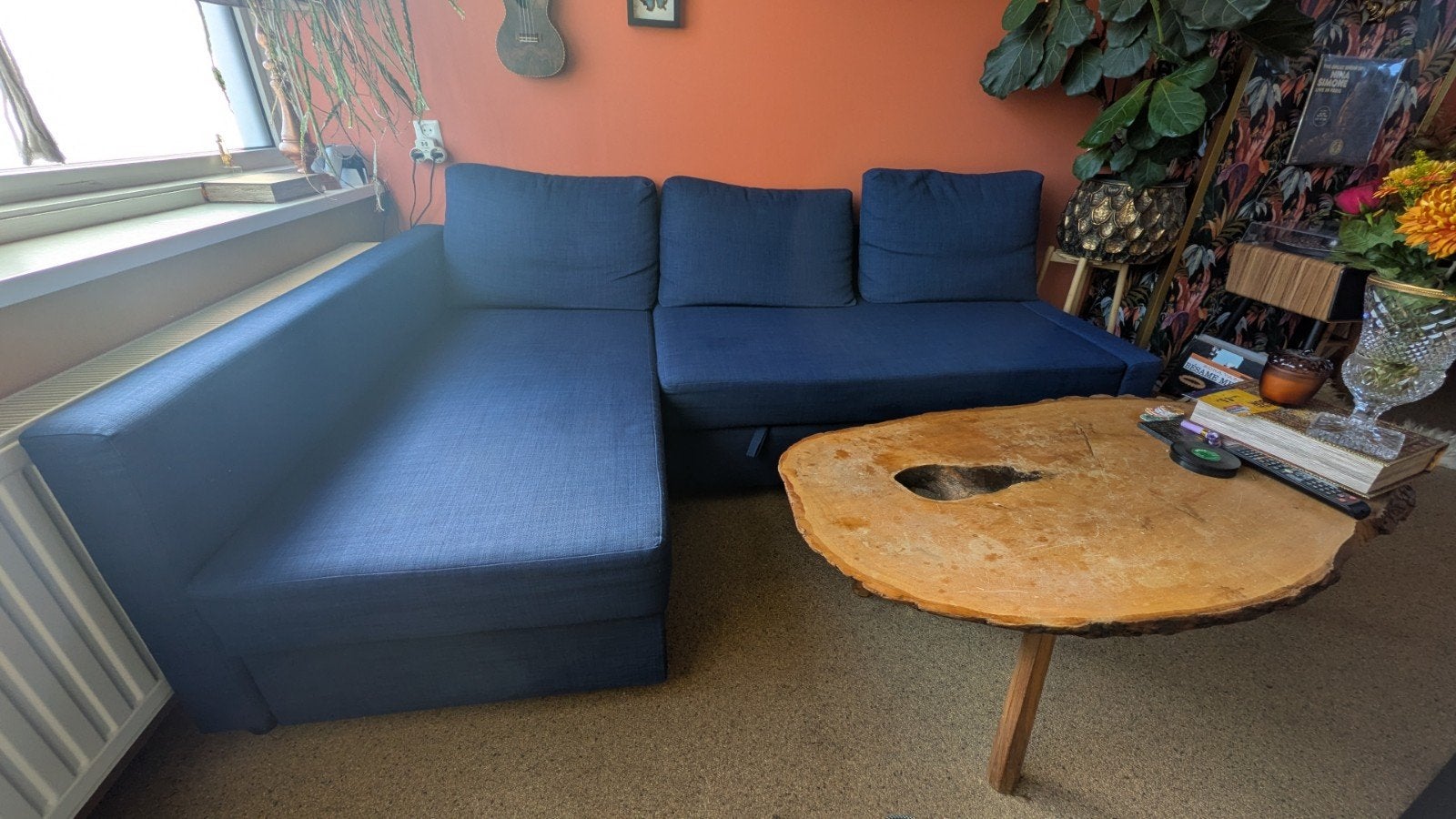 Hoekbank Friheten Blauw Slaapbank Ikea- Comfort en Opbergru