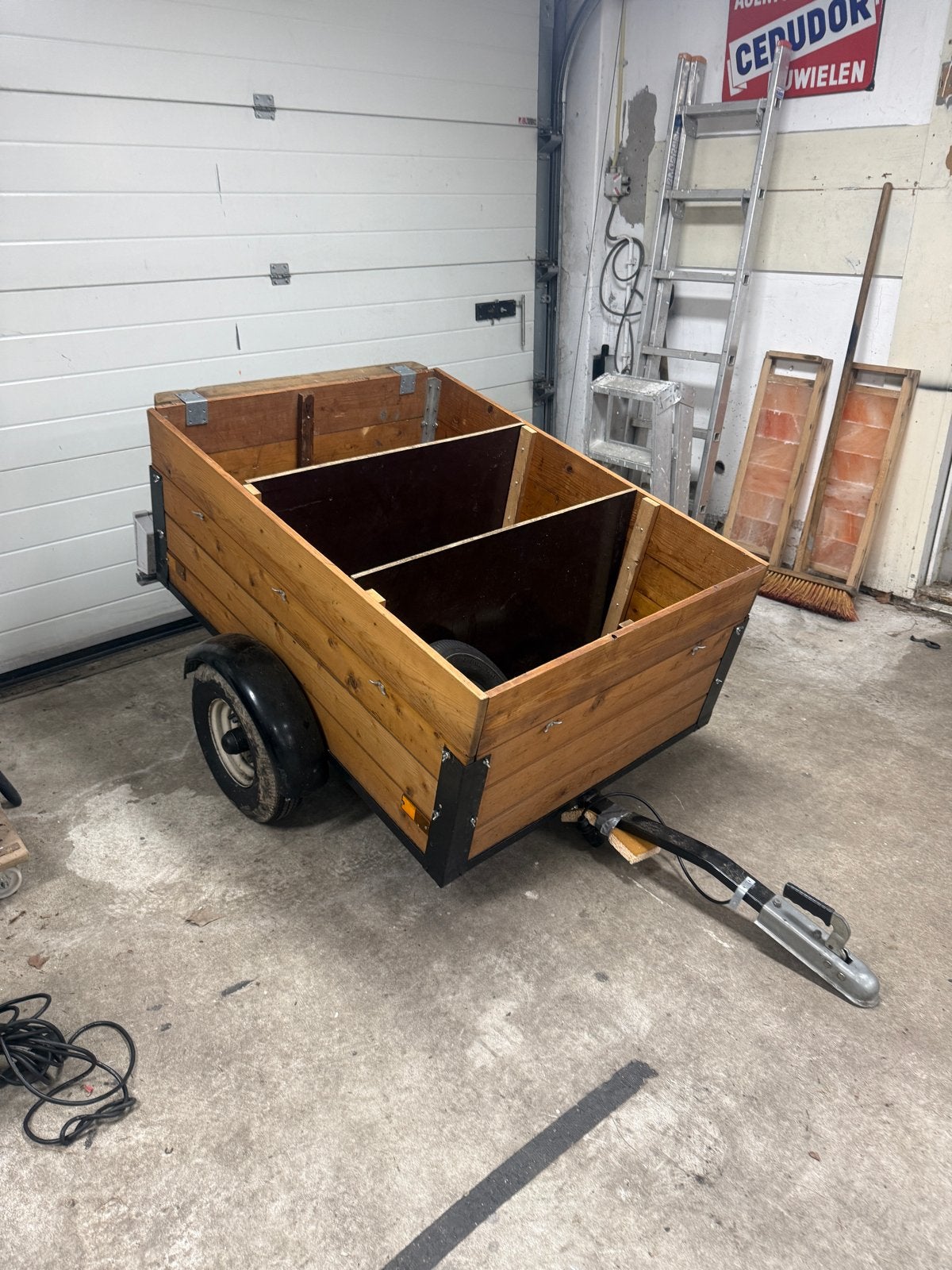 Kleine aanhangwagen, Ophalen, Gebruikt