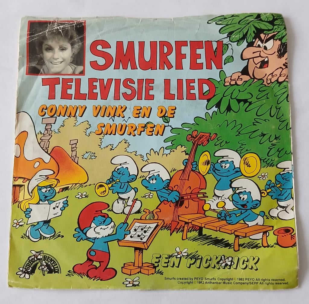Conny Vink en De Smurfen - Smurfen Televisie lied, Cd's en Dvd's, Ophalen of Verzenden, Gebruikt, Nederlandstalig, Single