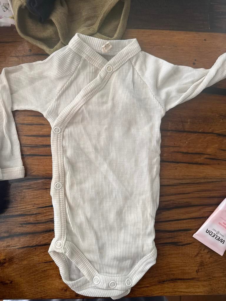 Unaduna wollen overslagromper 60, Ophalen of Verzenden, Zo goed als nieuw, Jongetje of Meisje, Nacht- of Onderkleding