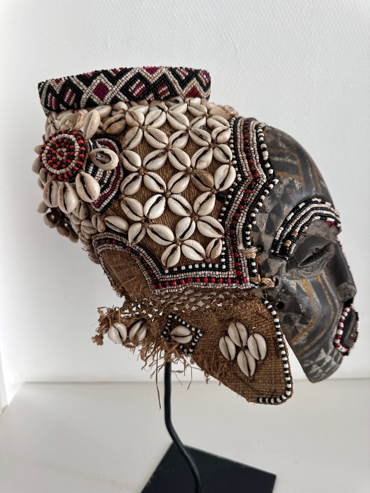 Kuba Ngaadi a Mwaash Koningsmasker Privé collectie Bakwanga, Antiek en Kunst, Ophalen of Verzenden