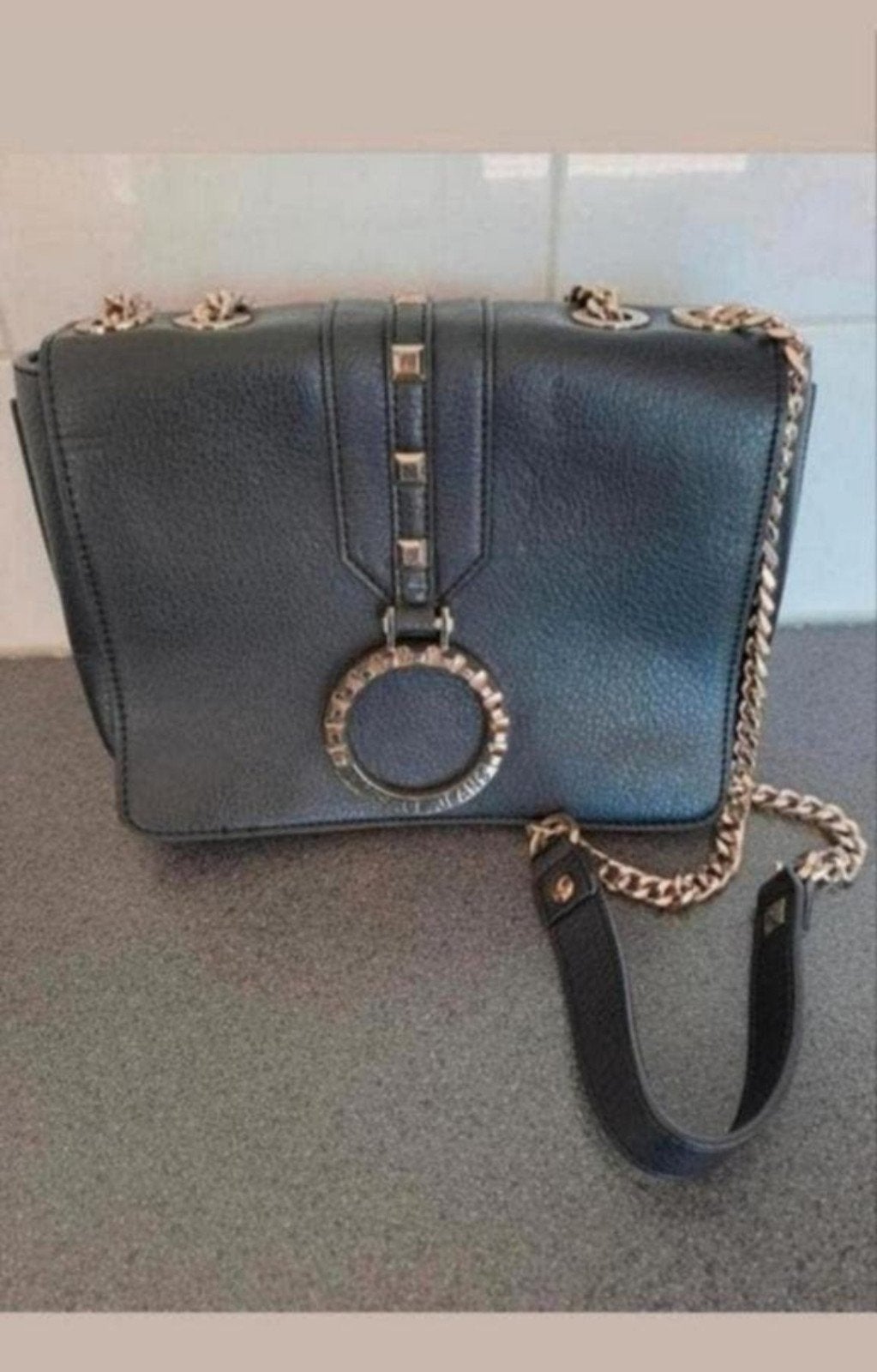 versace, Verzenden, Zo goed als nieuw, Zwart, Schoudertasje
