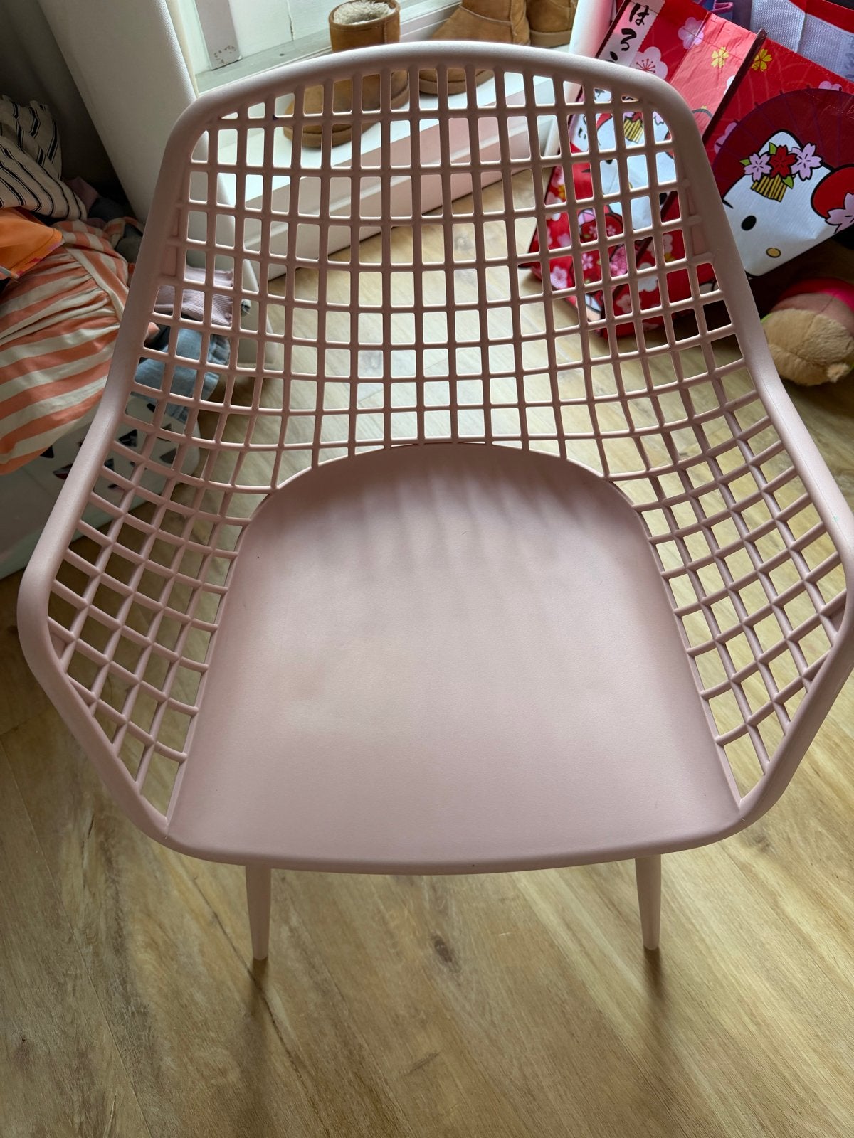 Roze kinderstoel van Leen Bakker, gebruikt maar goede staat, Ophalen, Kunststof, Gebruikt, Overige kleuren