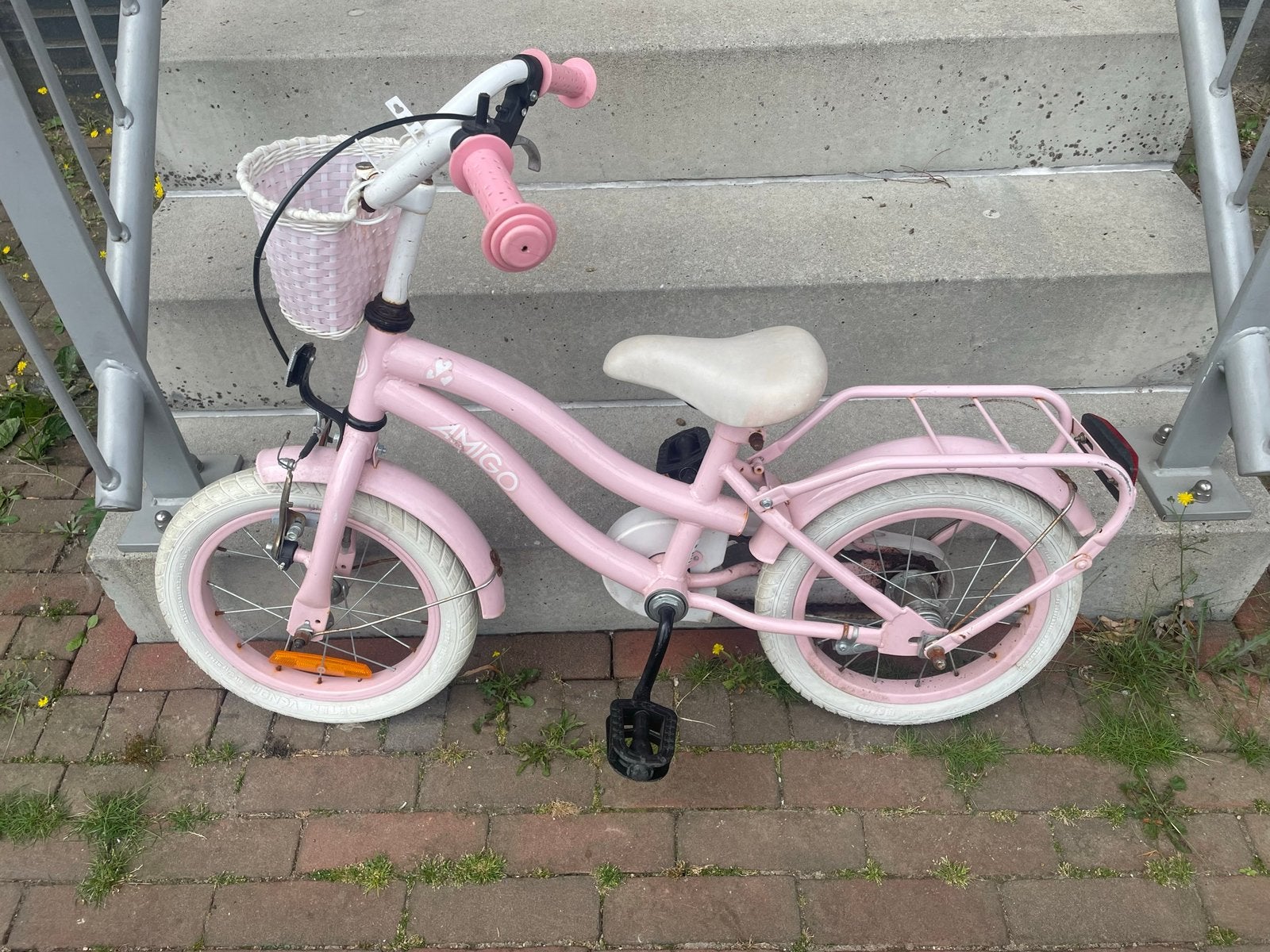 Meisjes fiets merk Amigo 14 inch, Ophalen, Gebruikt, Minder dan 16 inch