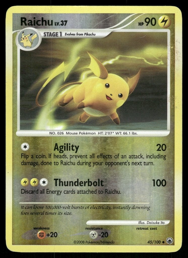 Raichu 45/100 - Majestic Dawn (Reverse Holo) (EX), Verzenden, Gebruikt