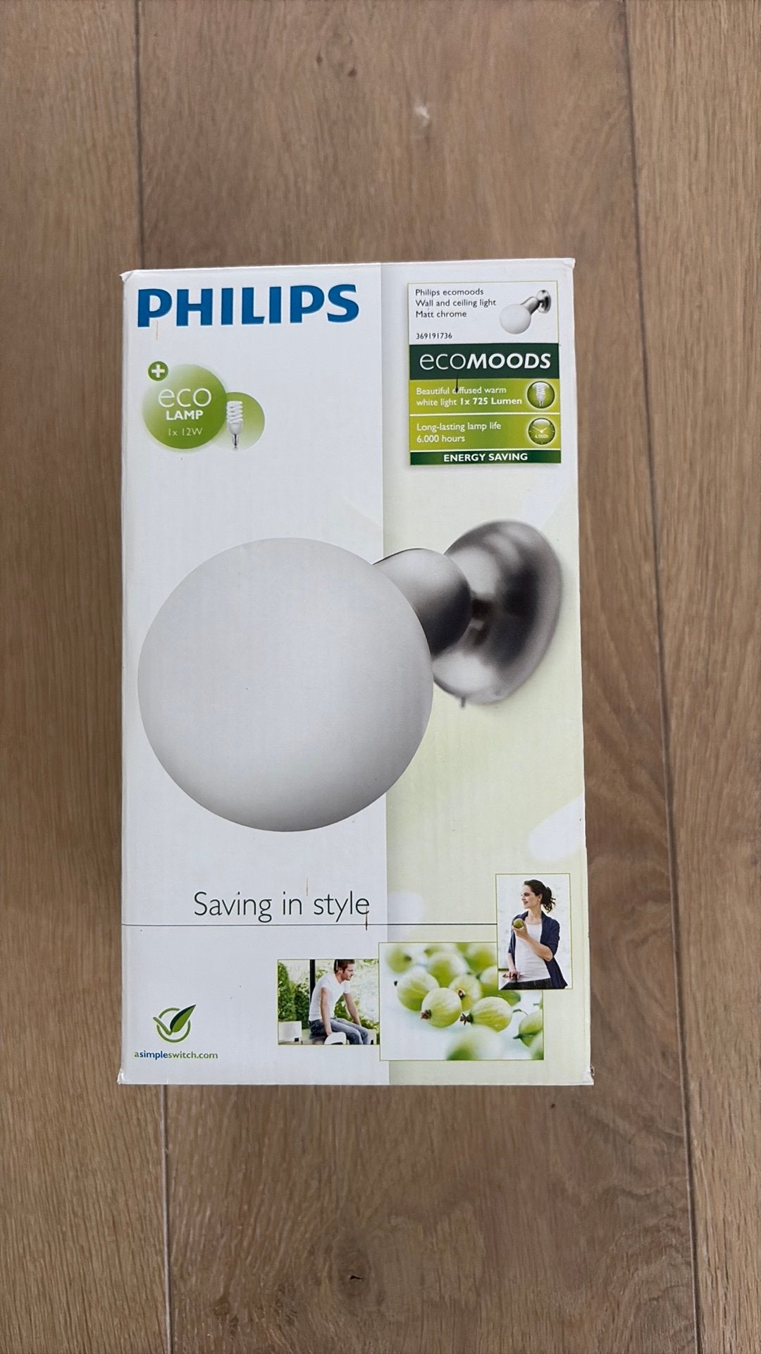 Philips Ecomoods wand-/plafondlamp – Nieuw in doos!, Ophalen of Verzenden, Nieuw