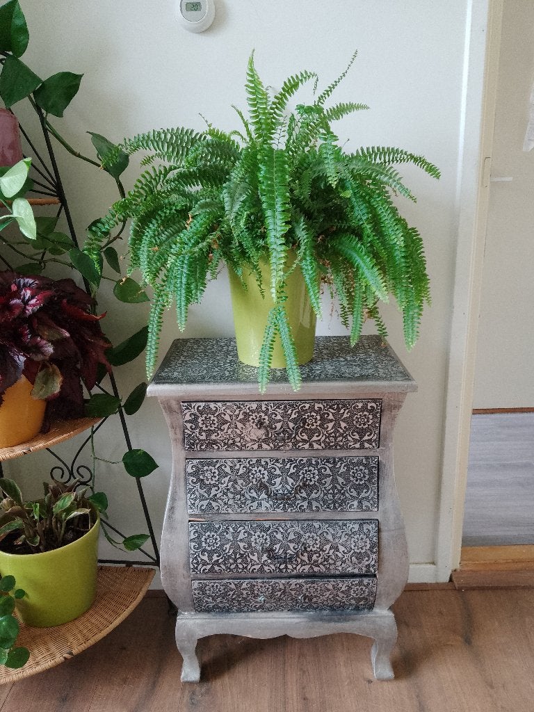 Ladekastje zilver, Huis en Inrichting, Ophalen, Gebruikt, 50 tot 100 cm, 3 of 4 laden
