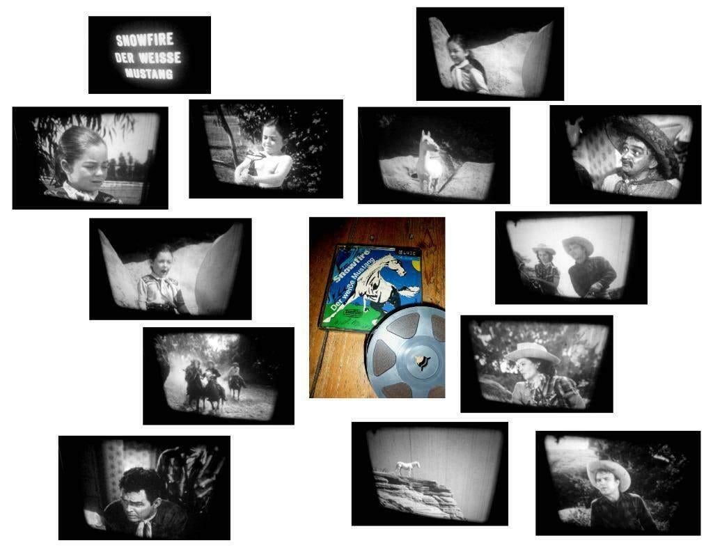 8mm film - Snowfire - 1958 -70mtr - zw/w - geluid -, Ophalen of Verzenden, 8mm film