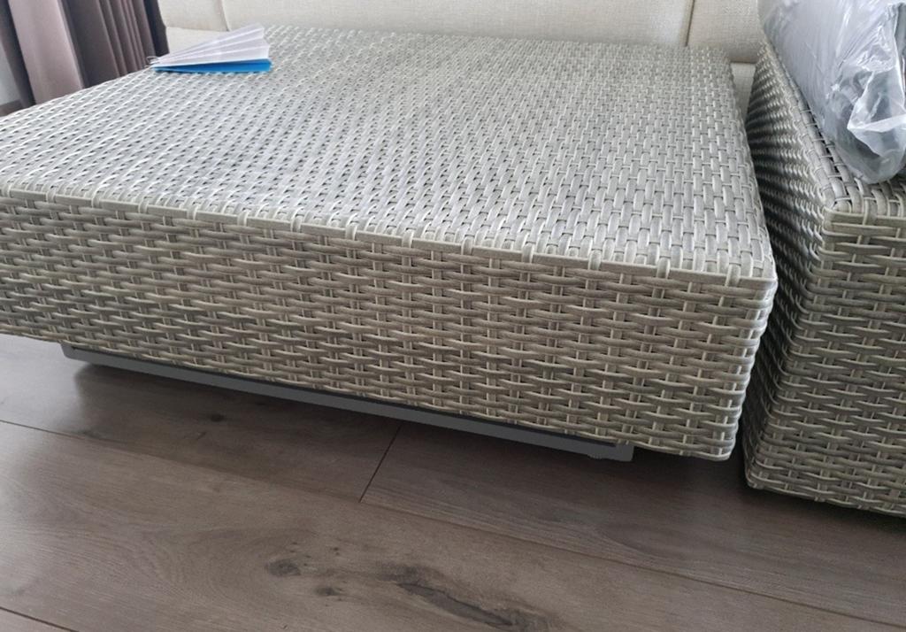 Nieuw van Suns een wicker salontafel 80 x 80 x 25, Tuin en Terras, Tuintafels, Ophalen, Nieuw, Vierkant, Wicker
