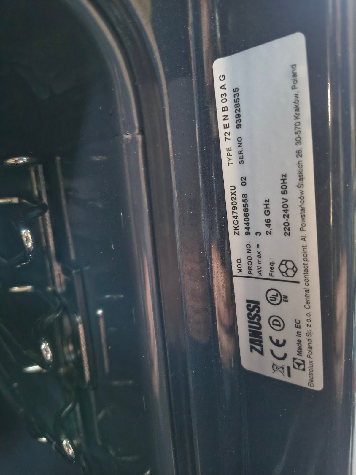 Zanussi oven. Lees omschrijving, Ophalen, Minder dan 45 cm, Hete lucht, Zanussi