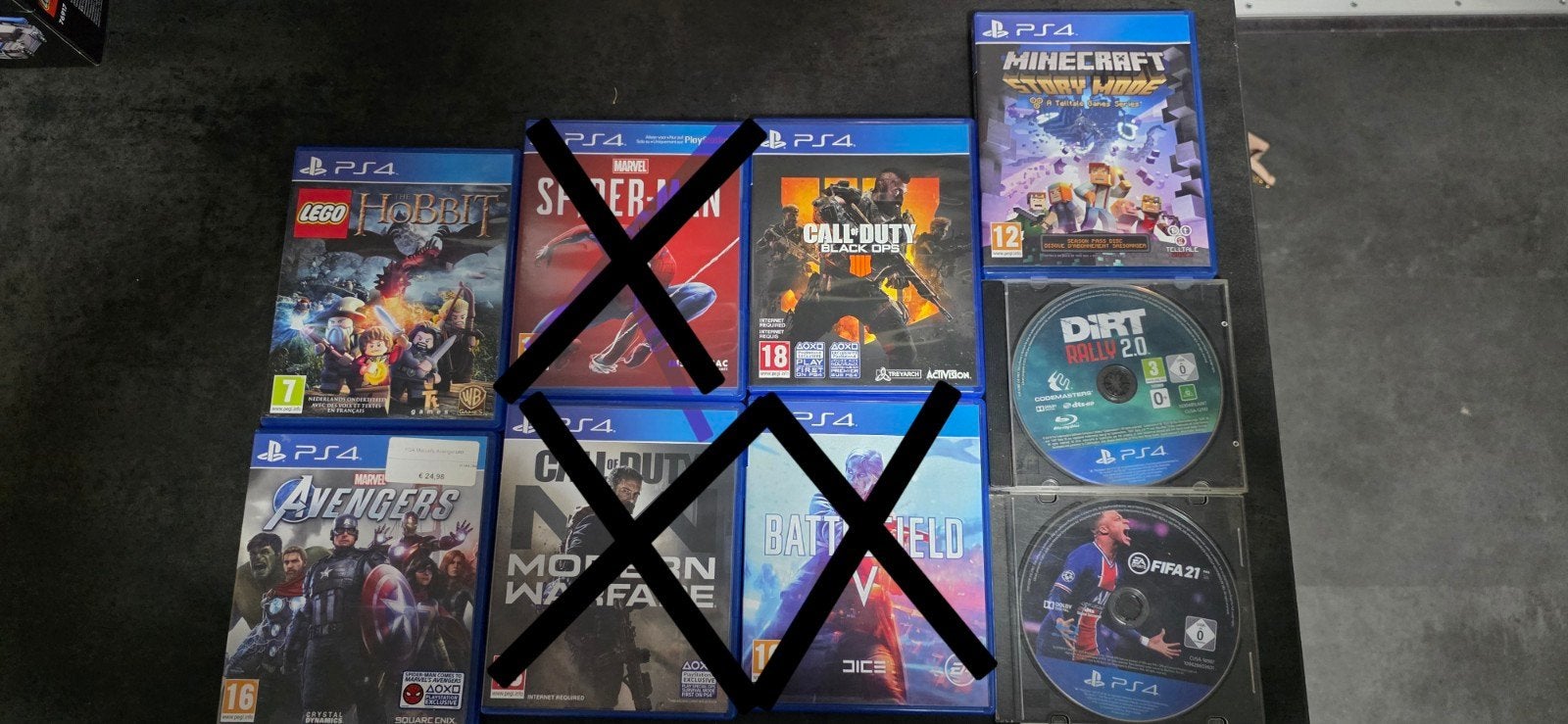 PS4 Games: LEGO Hobbit, Call of Duty, Minecraft, Dirt, FIFA, Spelcomputers en Games, Ophalen, Gebruikt, Vanaf 18 jaar, Overige genres