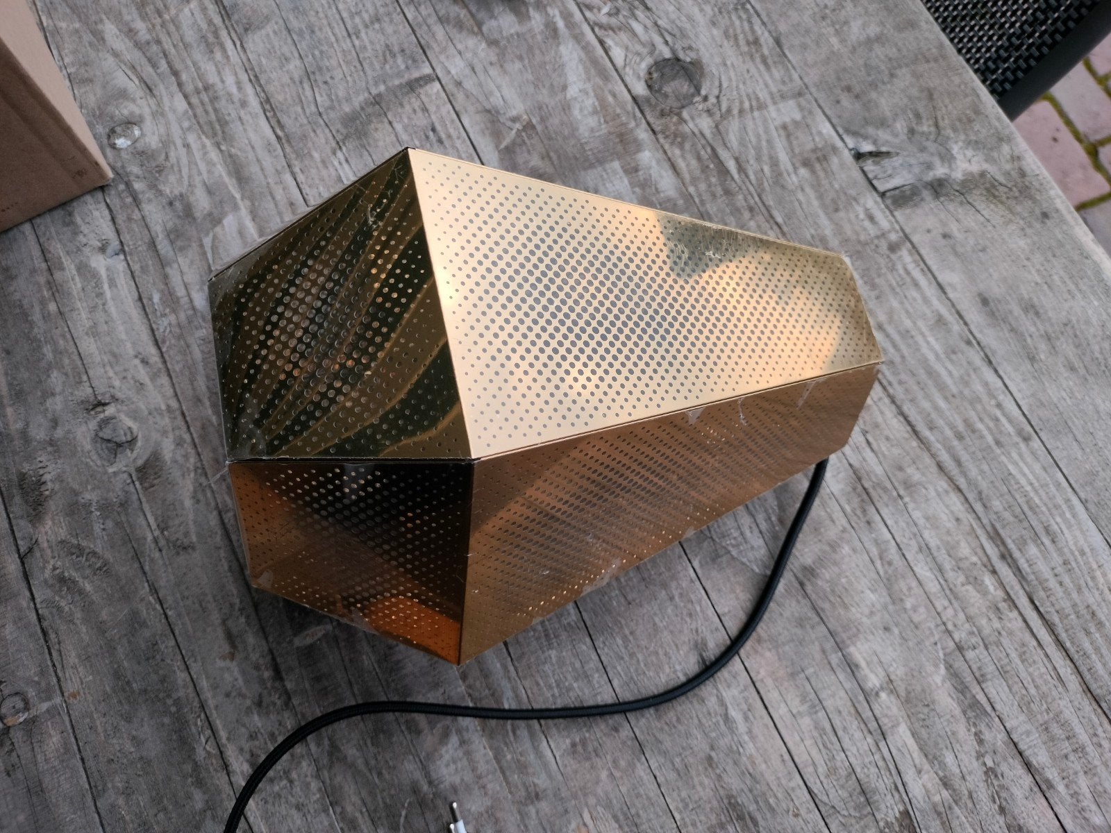 Gouden hanglamp EGLO, E27 fitting, 250mm hoog, Ophalen, Modern, Industrieel, Nieuw, E27 (groot)